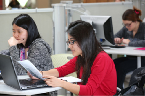 Girl studying